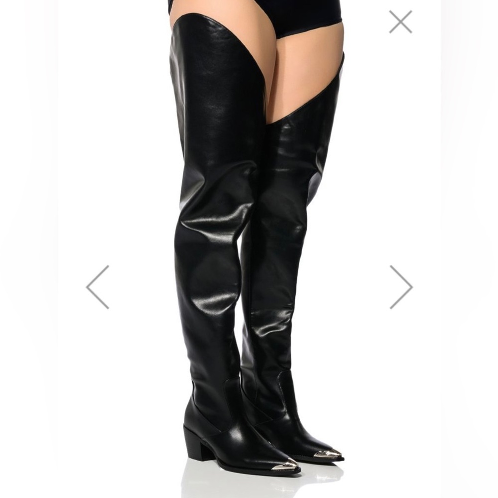 Thigh high cowboy boots